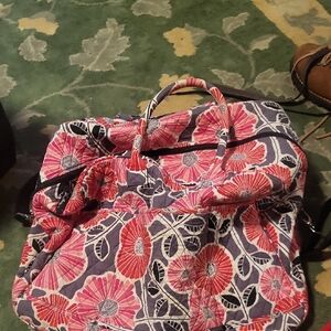 Vera Bradley Pink and Gray Floral Travel Bag